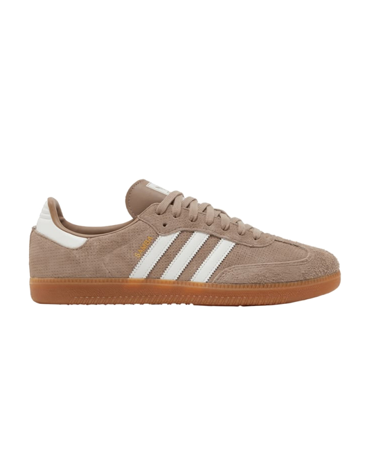 Adidas Samba OG — Taupe Suede / White