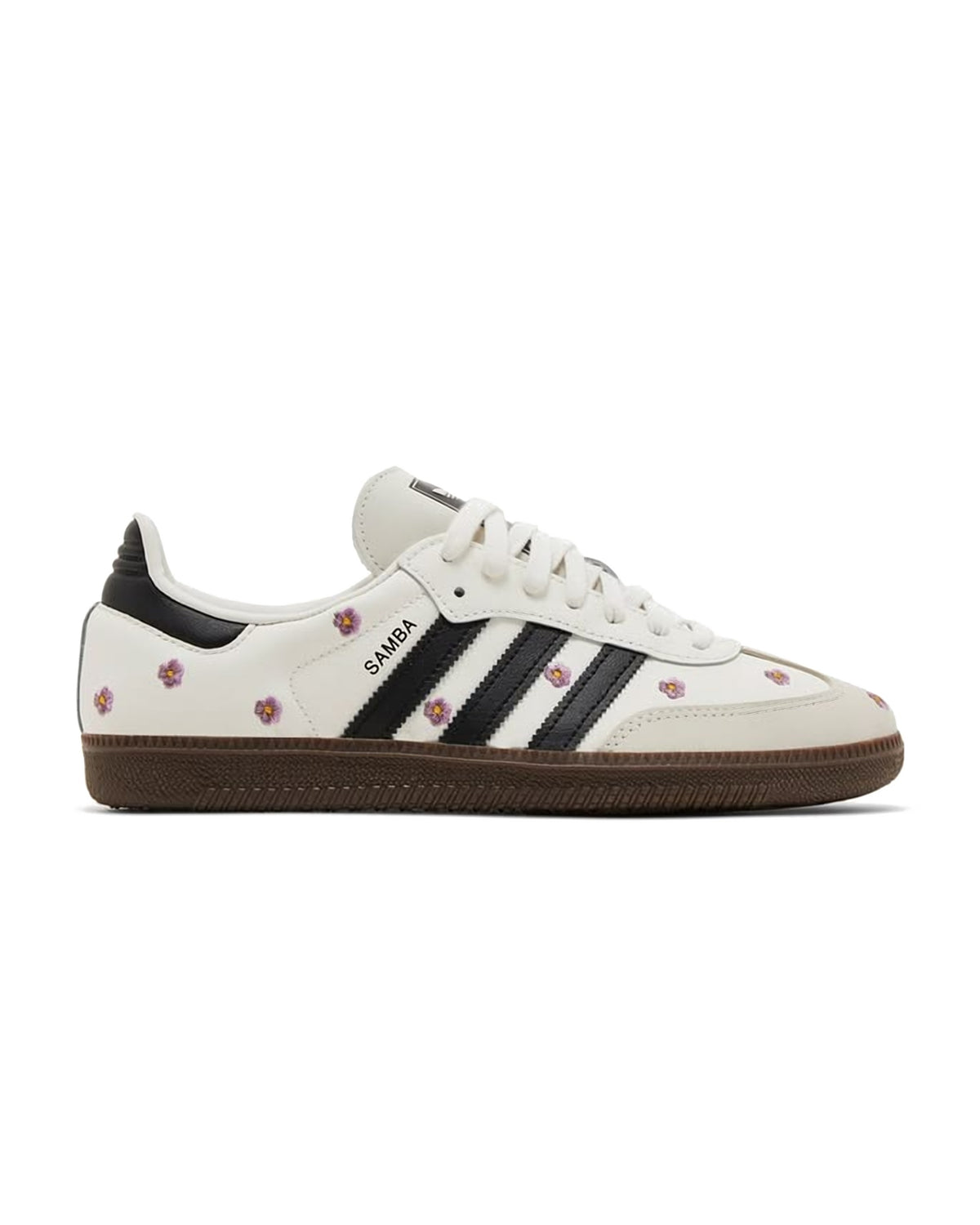 Adidas Samba OG — White / Black Flowers